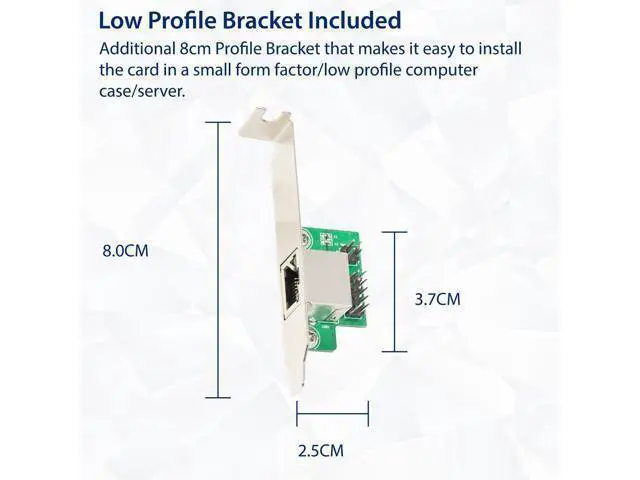 Alt view image 4 of 6 - IO CREST 2.5 Gigabit Ethernet Mini PCI-E Network Controller Card 10/100/1000/25000 Mbps RJ45 LAN Adapter Converter for Desktop PC,SI-MPE24073
