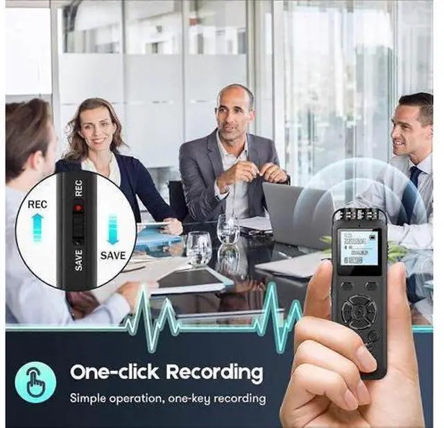 Alt view image 3 of 5 - Ecocleanpath 32GB Digital Voice Recorder with Playback & External Mic - Clear Lecture & Meeting Recording