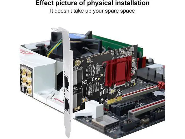 Alt view image 3 of 7 - Dual-Port PCIe Gigabit Network Card 1000M PCI Express Ethernet Adapter with In-tel 82575/82576 Two Ports LAN NIC Card for Support PXE for Windows/Windows Server/Linux/Freebsd/DOS with Low Profile