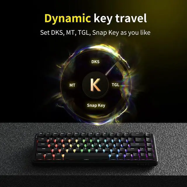 Alt view image 6 of 7 - firstblood/AJAZZ AK680 MAX Wireless Magnetic Axis Keyboard Three-mode Mechanical Keyboard Gaming E-sports 8K