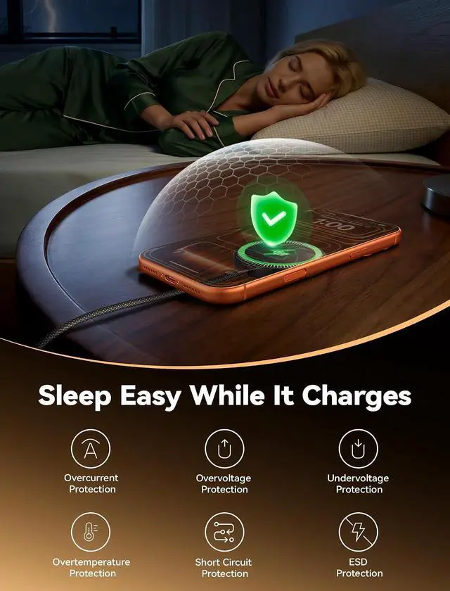 Alt view image 4 of 7 - 25W Qi2 Magnetic Wireless Charger for iPhone 17 Magsafe Wireless Charging, Fast Charging, Compatible with iPhone 17 Air Pro Max/16/15/14/13/12 Series