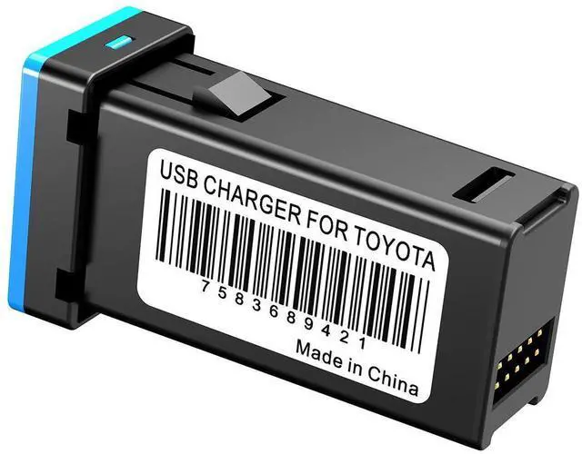 Alt view image 2 of 5 - QURO Car Socket 2Ports Car Charger Type-c 2PD Quick Charger with Voltage Led Display Dual PORT Phone DVR MP3 Adapter for Toyota