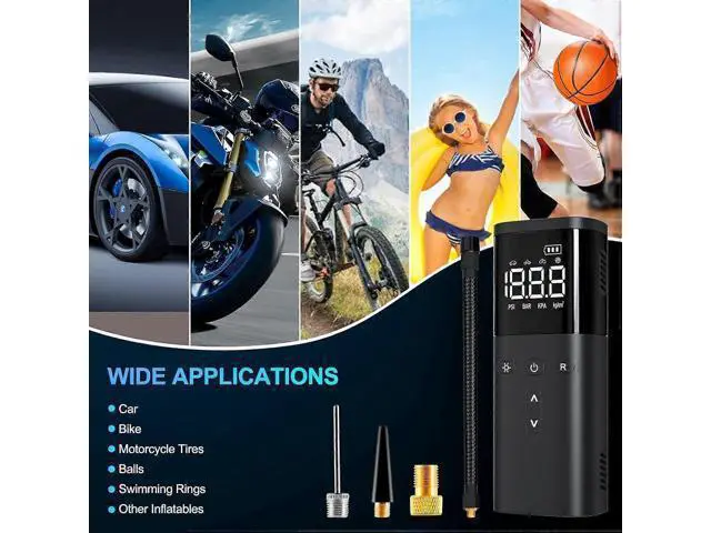 Alt view image 3 of 5 - Ecocleanpath 120 PSI Cordless Tire Inflator & Power Bank - Fast Portable Air Compressor for Car, Bike, Ball