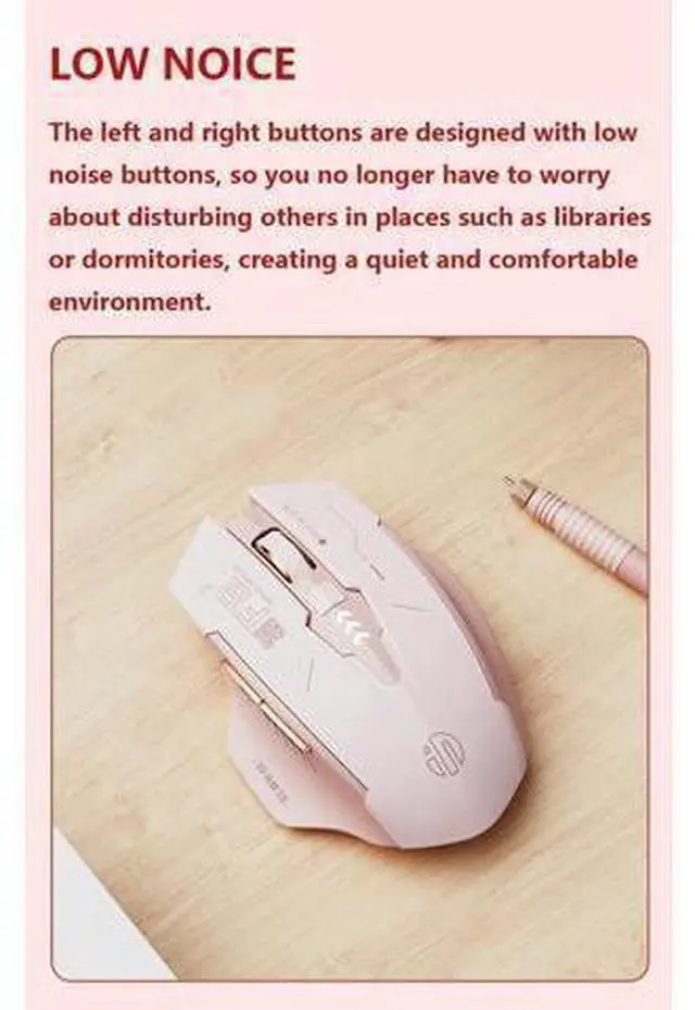 Alt view image 3 of 7 - WSIRAK F8 Mouse Rechargeable TYPE-C Mute Wireless Mouse For Business Office Game Computer Laptop Mice