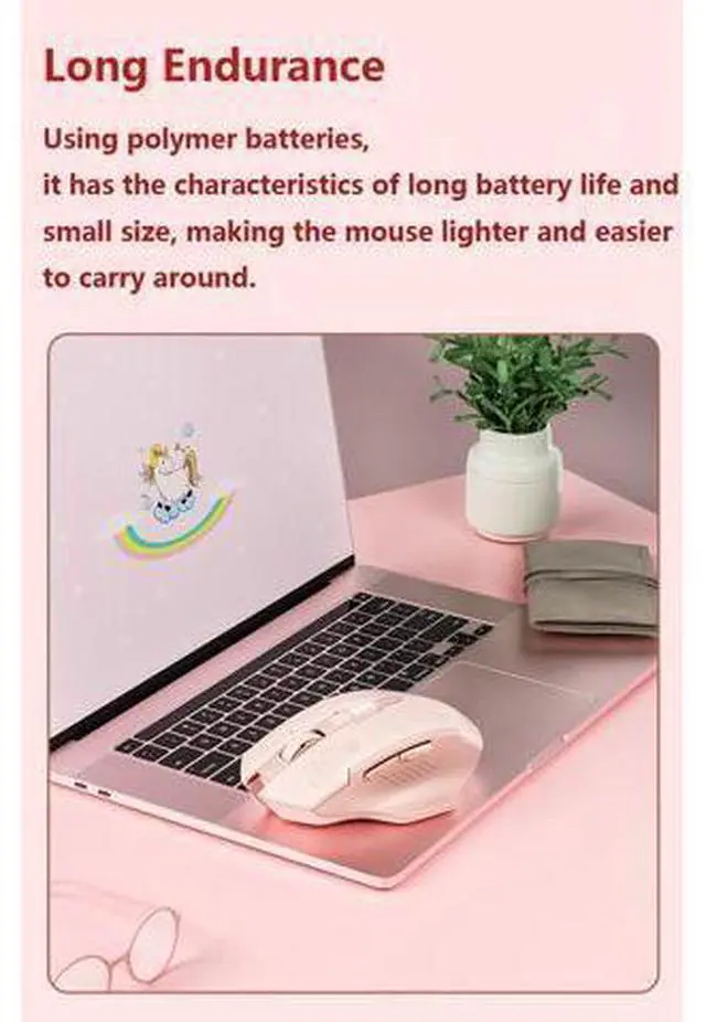 Alt view image 5 of 7 - WSIRAK F8 Mouse Rechargeable TYPE-C Mute Wireless Mouse For Business Office Game Computer Laptop Mice