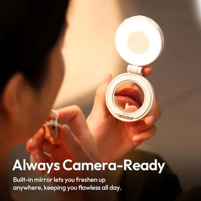 Alt view image 7 of 7 - Deuninker LM23 Magnetic Selfie Light, Upgraded 360° Phone Selfie Ring Light for iPhone Magsafe, LED Phone Beauty Fill Lights with Mirror for Selfies/Video Calls/Vlogging/Photography - Black