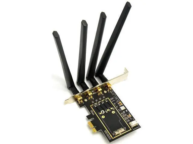 Alt view image 4 of 5 - for Broadcom BCM94331 BCM94360CD BCM943602CDAX BCM943602CS WLAN Card Desktop PCI-E Converter Adapter for WiFi Card