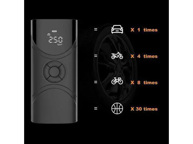 Alt view image 3 of 5 - Ecocleanpath Portable Air Compressor with LED Digital Display, 150PSI Tire Inflator for Cars, Bikes, Motorcycles