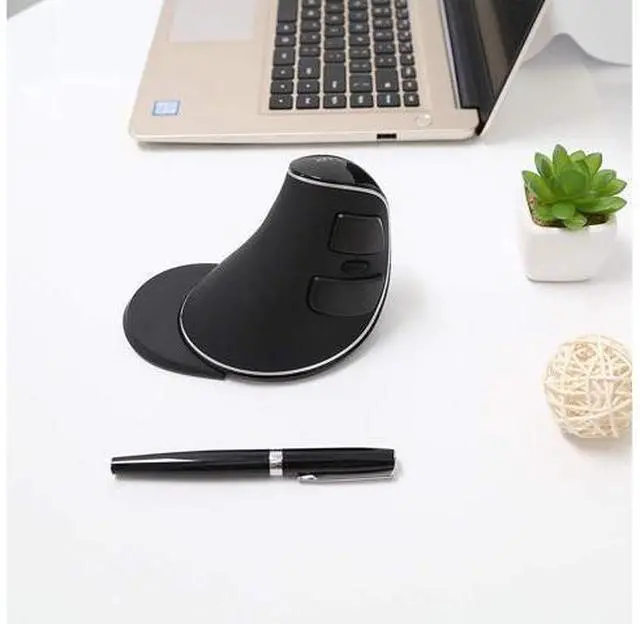 Alt view image 7 of 7 - DELUX Ergonomic Wireless Mouse with USB Receiver, 2.4G Wireless Vertical Mouse with 3 Adjustable DPI (800/1200/1600), 6 Buttons, Removable Wrist Rest for Laptop PC Computer (M618Plus Wireless-Black)