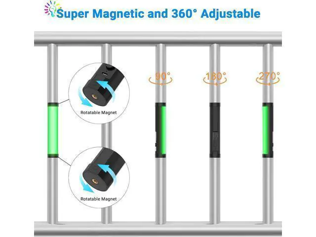 Alt view image 5 of 7 - LUXCEO Handheld Light Wand, Multicolor RGB LED Video Light for Photography, 2000mAh Rechargeable Mini Light Stick for Video Shooting Professional Tube Lights with Magnetic for YouTube, TikTok(Black)