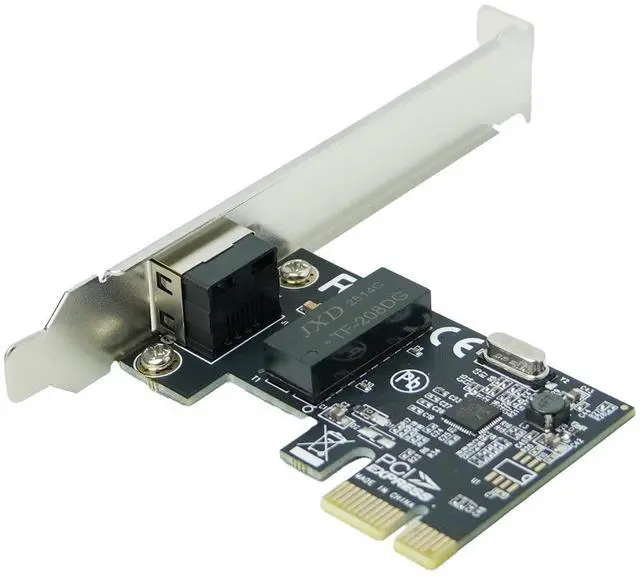 Alt view image 2 of 5 - Quantum Single Port Gigabit Ethernet PCI Express Wired Network Card 1000Mbps 1 RJ45 Port Lan Adapter NIC Realtek 8111 Chipset