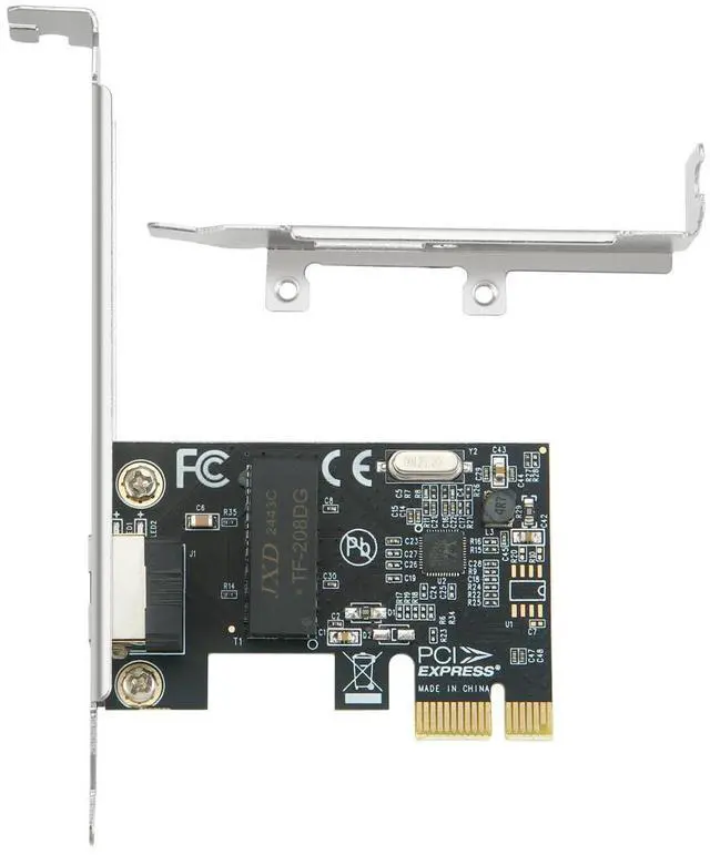 Alt view image 3 of 5 - Quantum Single Port Gigabit Ethernet PCI Express Wired Network Card 1000Mbps 1 RJ45 Port Lan Adapter NIC Realtek 8111 Chipset