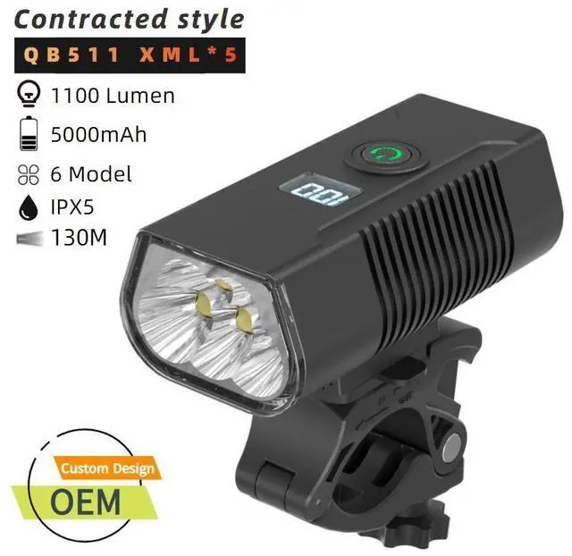 Main image of QURO High Power USB Rechargeable Waterproof Bike Light Aluminum Material MODES Bicycle Lights with Hoisting Support