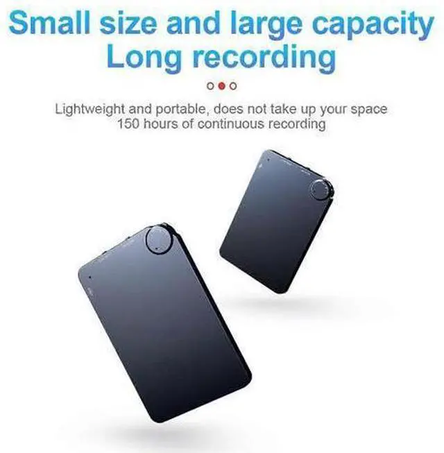 Alt view image 3 of 5 - Ecocleanpath 64GB Digital Voice Recorder with Noise Reduction & Voice Activation for Meetings & Interviews (Black)