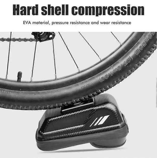 Alt view image 2 of 5 - Ecocleanpath Hard Bike Frame Bag with Touch Screen Phone Holder - IPX3 Waterproof MTB Cycling Pouch (Black)