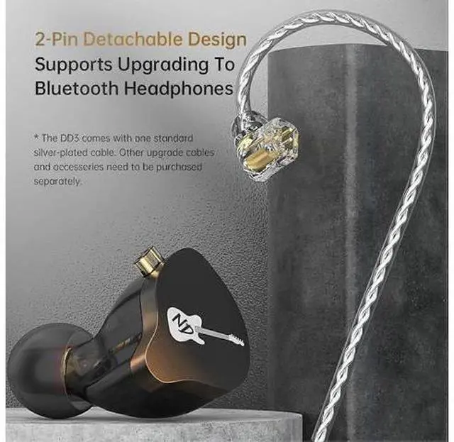Alt view image 3 of 5 - 4-Sound Profile IEM Earphones, 10mm Dual Magnetic Drivers, Wired Gaming Earbuds with Deep Bass