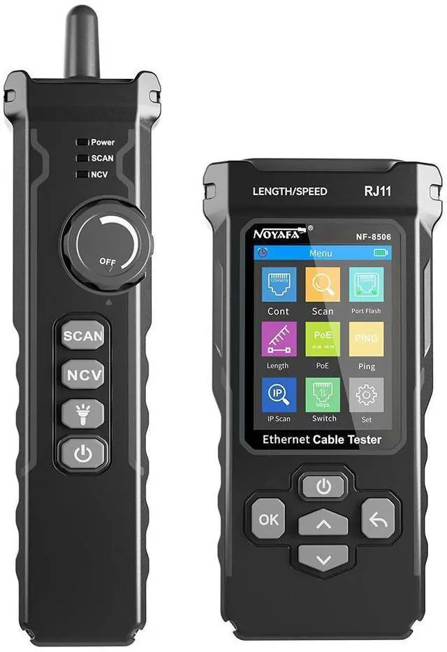 Alt view image 8 of 14 - NF-8506 Network Cable Tester with Multifunction Cable Tracker for Home Improvement Supports PING Test IP Scan and Network Port Speed Detection