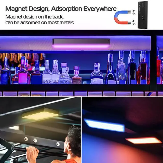 Alt view image 4 of 7 - DeuninkerLT002 RGB Video Light, Portable LED Camera Light Panel 0-360 Full Color, CRI 95+ 2500-9000K LED Video Light, 4000mAh Rechargeable LED DSLR Lighting for Vlogging, Photography, Video Recording