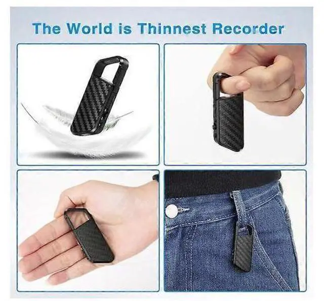 Alt view image 3 of 5 - Ecocleanpath 128GB Voice Activated Recorder with Noise Reduction, USB Rechargeable MP3 Player Dictaphone for Lectures & Meetings (Black)
