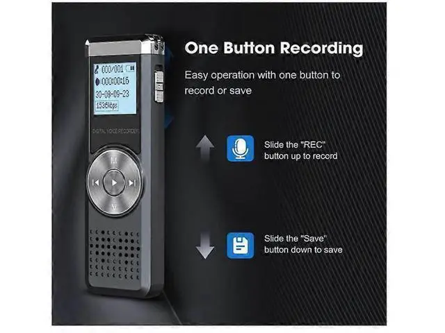 Alt view image 5 of 5 - Ecocleanpath 32GB Digital Voice Recorder with Noise Cancellation, Portable MP3 Dictaphone for Lectures & Meetings (Black)