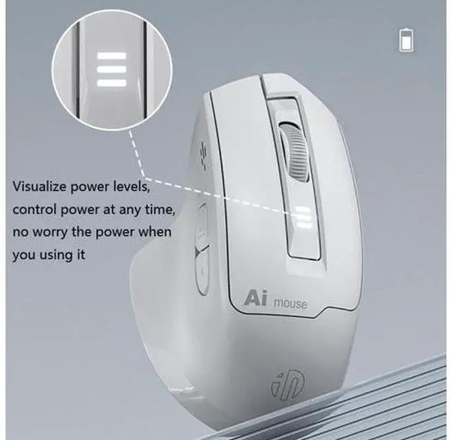 Alt view image 2 of 7 - WSIRAK Rechargeable AI intelligent voice mouse, voice controlled typing mice, wireless Bluetooth dual-mode mouse