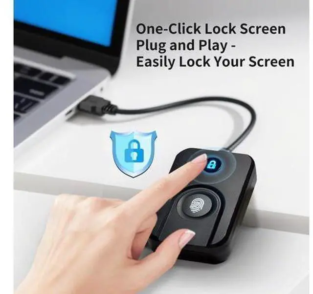 Alt view image 3 of 7 - USB Fingerprint Reader for Windows10/11, Windows Hello Fingerprint Reader One-Click Lock Screen,Auto Driver Setup with 5ft Cable-Windows Password-Free Login