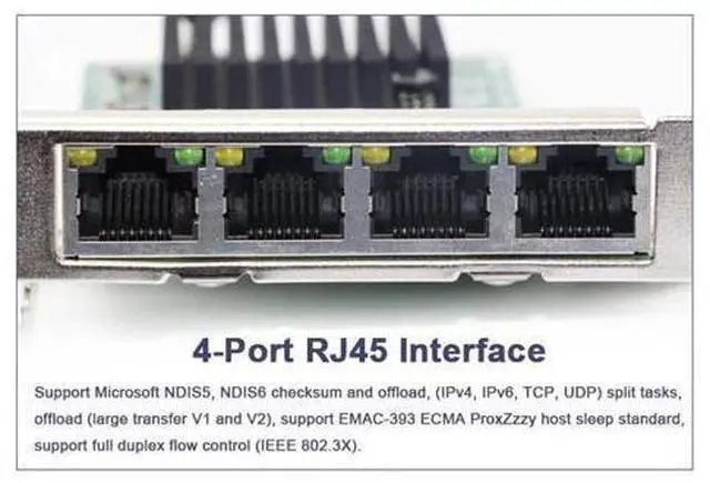 Alt view image 2 of 5 - Card 4 Port Gigabit Ethernet 10/100/1000M PCI-E PCI Express To 4X Gigabit Ethernet Card LAN Adapter for Desktops