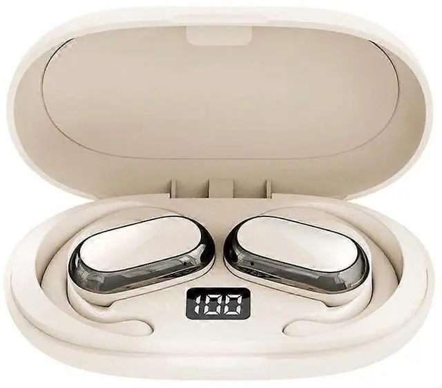 Main image of Bluetooth Open Ear Headphones with Earhook, Air Bone Conduction, ENC Noise Cancellation, iPhone Compatible (Orange)