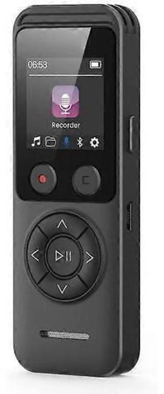 Main image of Ecocleanpath 16GB Digital Voice Recorder with Dual Mic, 3072kbps HD, Noise Reduction, A-B Repeat - Black