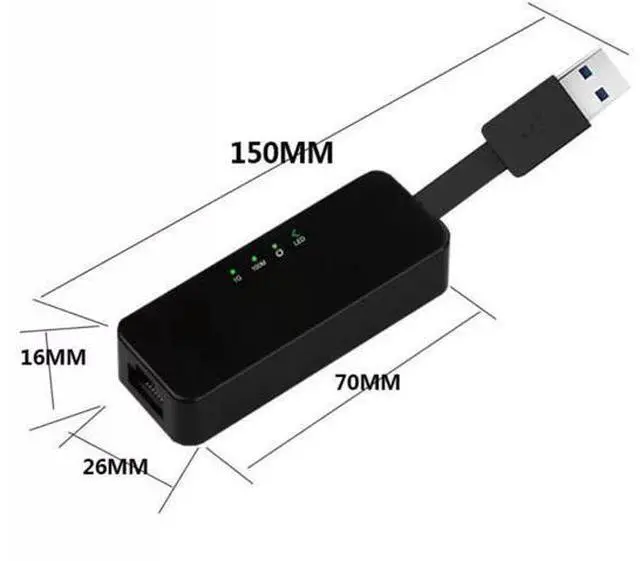 Alt view image 4 of 4 - USB 3.0 to Giga-bit Ethernet NIC Network Adapter - USB to RJ45 for 10/100/1000 Network