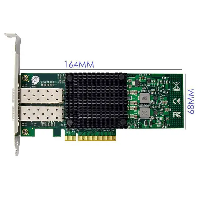Alt view image 5 of 7 - C&N Dual-10Gb SFP+ PCI-E Network Card NIC, Mellanox ConnectX-3 PCI-e 3.0 X8 PCI Express 10 Gigabit Ethernet Server NIC (ST7286-10GB)