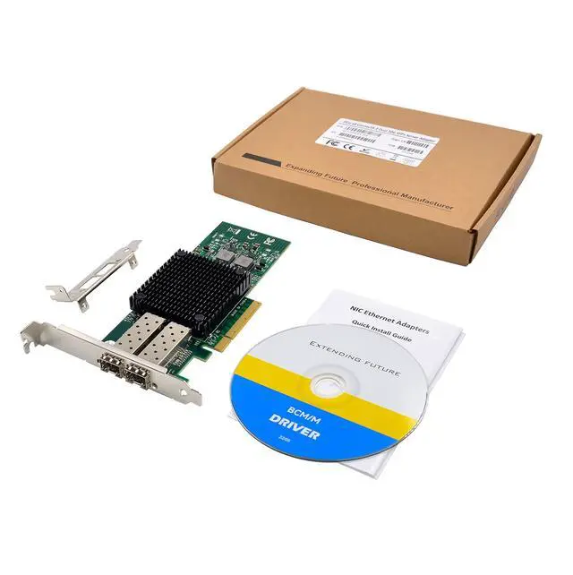 Alt view image 7 of 7 - C&N Dual-10Gb SFP+ PCI-E Network Card NIC, Mellanox ConnectX-3 PCI-e 3.0 X8 PCI Express 10 Gigabit Ethernet Server NIC (ST7286-10GB)