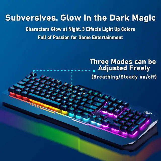 Alt view image 3 of 7 - AULA F3010 Mechanical Keyboard Mobile Phone Holder Mutliple Background Light USB Wired Gaming Keyboard
