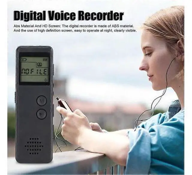 Alt view image 2 of 5 - Ecocleanpath Digital Voice Recorder with Voice Activation & Playback, HD Recording for Lectures & Meetings (Black)