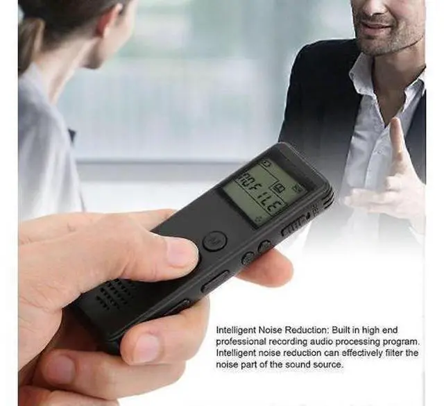 Alt view image 3 of 5 - Ecocleanpath Digital Voice Recorder with Voice Activation & Playback, HD Recording for Lectures & Meetings (Black)