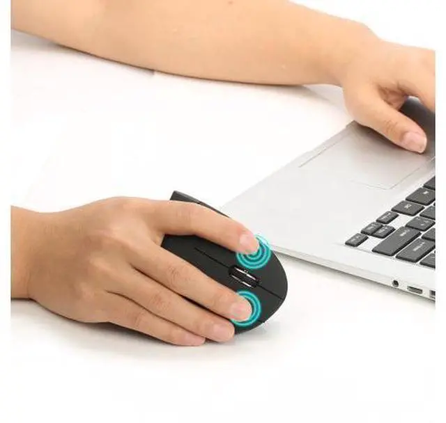 Alt view image 7 of 7 - HXSJ T22 USB 2.4G Wireless Gaming Mouse 4 Buttons 10 Meters Wireless Mouse 1600 1800 2400dpi For Laptops For Computer (Battery Included)-Black