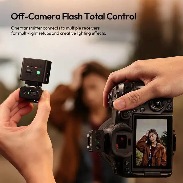 Alt view image 3 of 7 - Deuninker LA10 Mini Flash Trigger for Nikon, Fujifilm, Sony, Canon, Olympus DSLR Cameras - 2.4G Wireless Flash Trigger Receiver & Transmitter, Off-Camera Flashes, Universal Hot Shoe, Multi-Light Setup