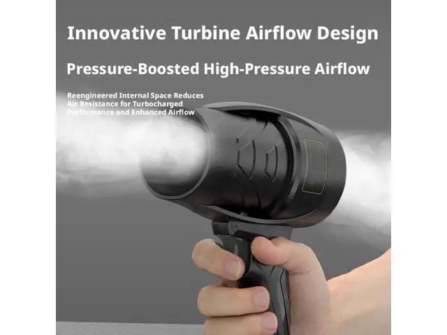 Alt view image 4 of 4 - SOEWIOU 2-in-1 High-Power Blower, Handheld Violent Fan, Industrial Lithium Battery Air Blower, Dust & Leaf Blower Vacuum Cleaner
