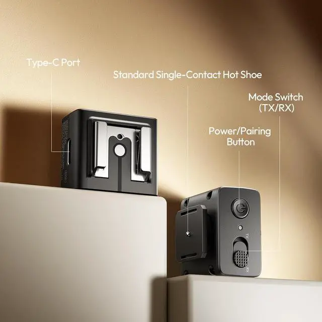 Alt view image 7 of 7 - Deuninker LA10 Mini Flash Trigger for Nikon, Fujifilm, Sony, Canon, Olympus DSLR Cameras - 2.4G Wireless Flash Trigger Receiver & Transmitter, Off-Camera Flashes, Universal Hot Shoe, Multi-Light Setup