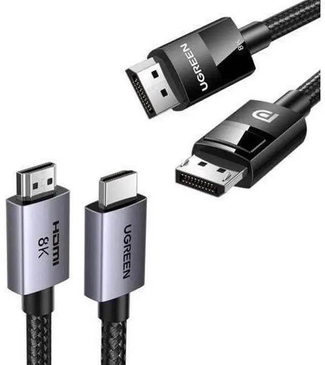 Main image of UGREEN VESA Certified 8K DisplayPort Cable 6.6FT, DP 1.4 Displayport to Displayport Cable Support 8K@60Hz, 4K@240Hz, FreeSync, G-Sync, HDR, 32.4Gbps for HDTVs, Displays, Monitors, Graphics, PC