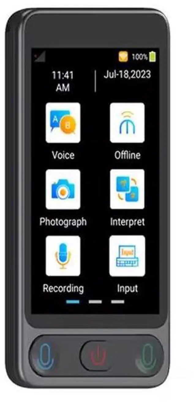 Alt view image 2 of 5 - QURO Tr10 Audio Voice 3.97 Inch English Translator 138 Languages Offline Photo Translation AI Smart Translate Device