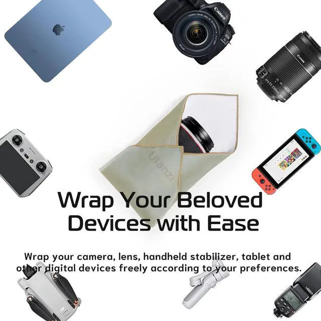 Alt view image 4 of 7 - Deuninker Magic Universal Storage Cloth, Easy Wrapping and Safe Protection from Collissions Bumping and Friction for Camera & Digital Accessories (45 * 45cm)