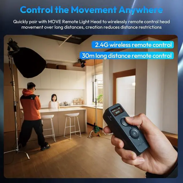 Alt view image 2 of 5 - Deuninker UALZNI FALCAM MoveLight Go Wireless Remote Control Shutter for Lighting System Move Head Accessory