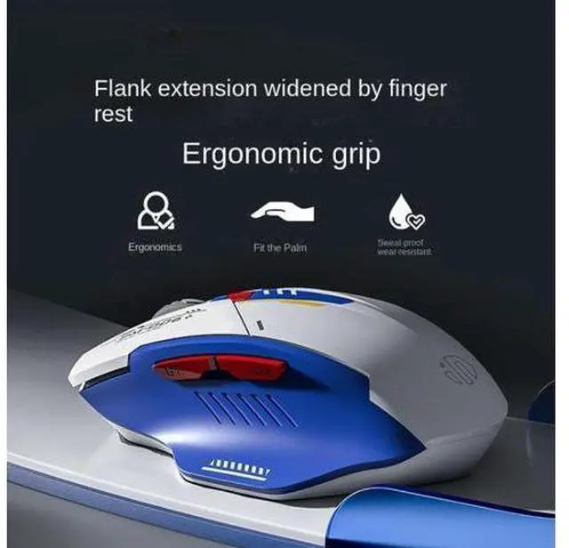 Alt view image 2 of 7 - WSIRAK F9 Mecha Version Wireless Mouse TYPE-C Rechargeable Mute Mouse For Office Game Computer laptop Mice