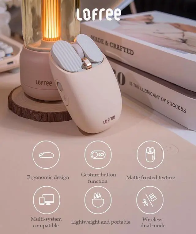 Alt view image 2 of 7 - LOFREE Multi-System Compatible Bluetooth Multi-Function Wireless Mouse for Computer Notebook Office Home