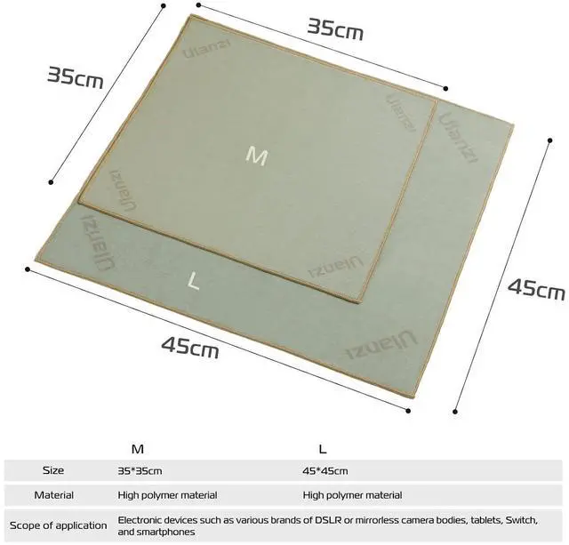 Alt view image 7 of 7 - Deuninker Magic Universal Storage Cloth, Easy Wrapping and Safe Protection from Collissions Bumping and Friction for Camera & Digital Accessories (45 * 45cm)