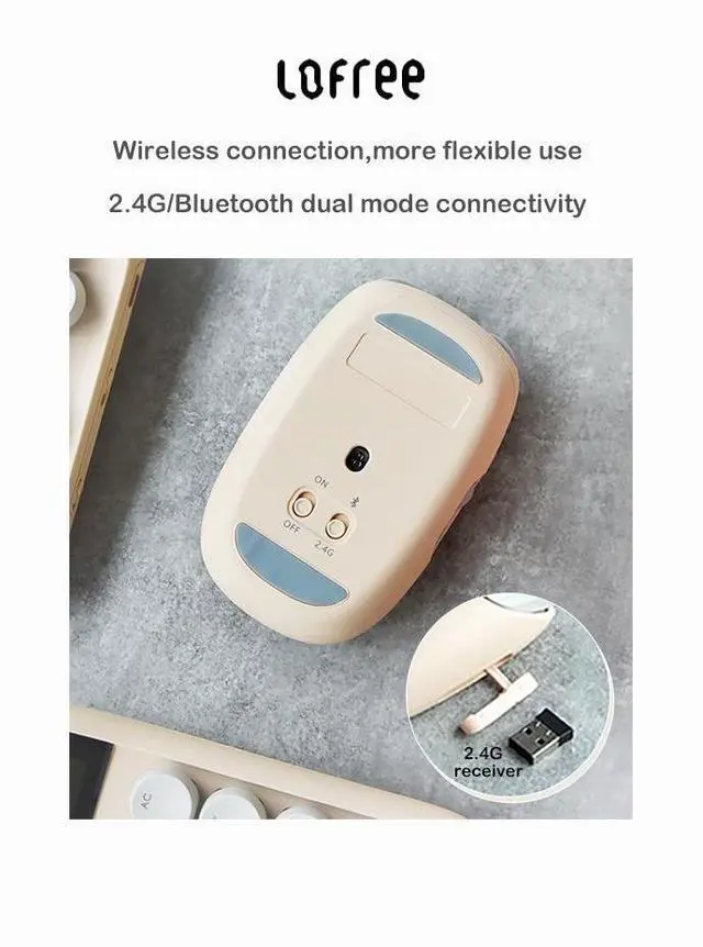Alt view image 7 of 7 - LOFREE Multi-System Compatible Bluetooth Multi-Function Wireless Mouse for Computer Notebook Office Home
