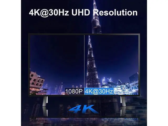 Alt view image 6 of 7 - HDMI to DisplayPort Converter with USB Power, CableCreation 4K x 2K@30Hz HDMI Male to DP Female Adapter/Converter for Xbox One, Compliant with VESA Dual-Mode DisplayPort 1.2, HDMI 1.4
