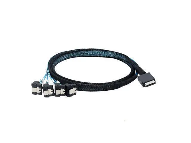 Alt view image 5 of 6 - Deuninker OCuLink PCIe SAS SFF-8611 4i to SATA 7P 90 Degree Cable 12Gbps High Speed Server Hard Drive Connection, 32AWG Low-Loss Wire (1M)