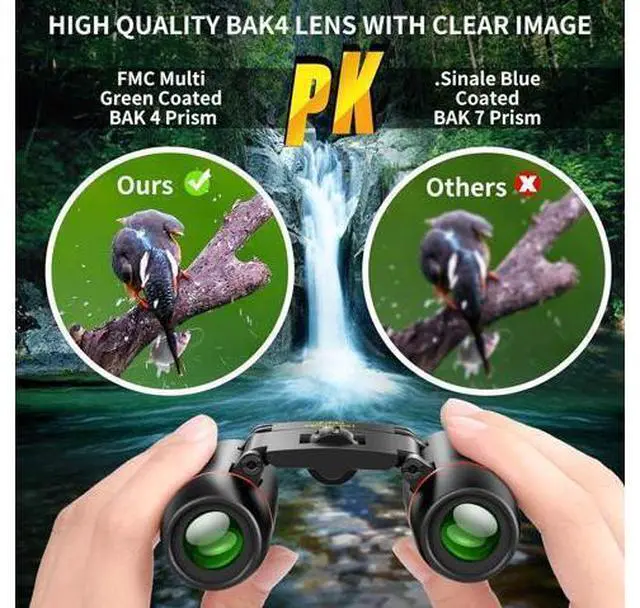 Alt view image 5 of 7 - POLDR 12X25 Small Pocket Binoculars Compact Adults,Mini Kids Binoculars Boys for Bird Watching,Concert Theater Opera